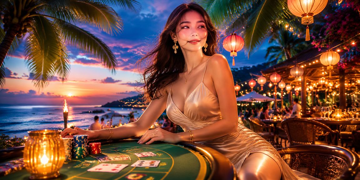 Dealer live casino chuyên nghiệp phát bài Baccarat trong phòng quay hiện đại